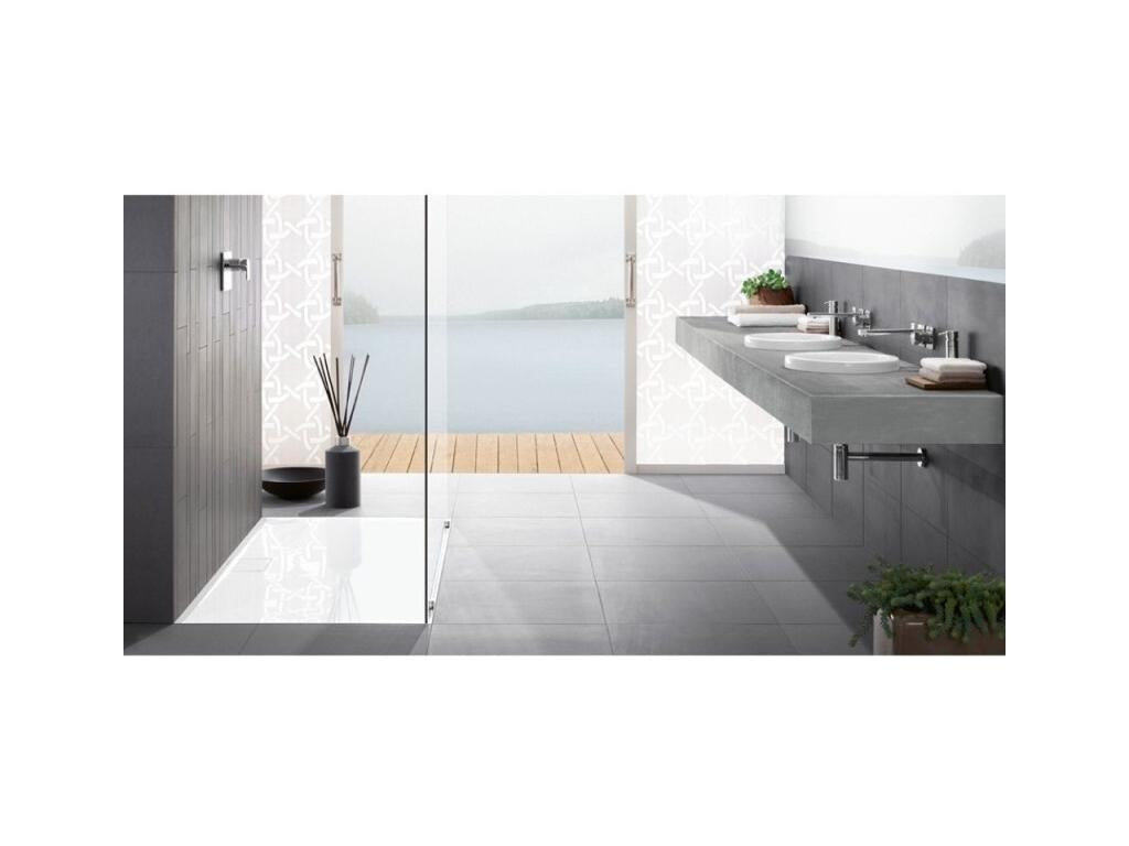 Bohometop 120x90x4.8cm Anti-slip Acrylic Rectangular White Shower Tray 73816UWMC