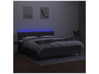 Bohometop bed base and mattress with LED lighting, dark grey, 160x200 cm, 77937PXMJ