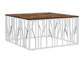 Silver coffee table, stainless steel/reclaimed solid wood 72738KPKP