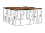 Silver coffee table, stainless steel/reclaimed solid wood 72738KPKP