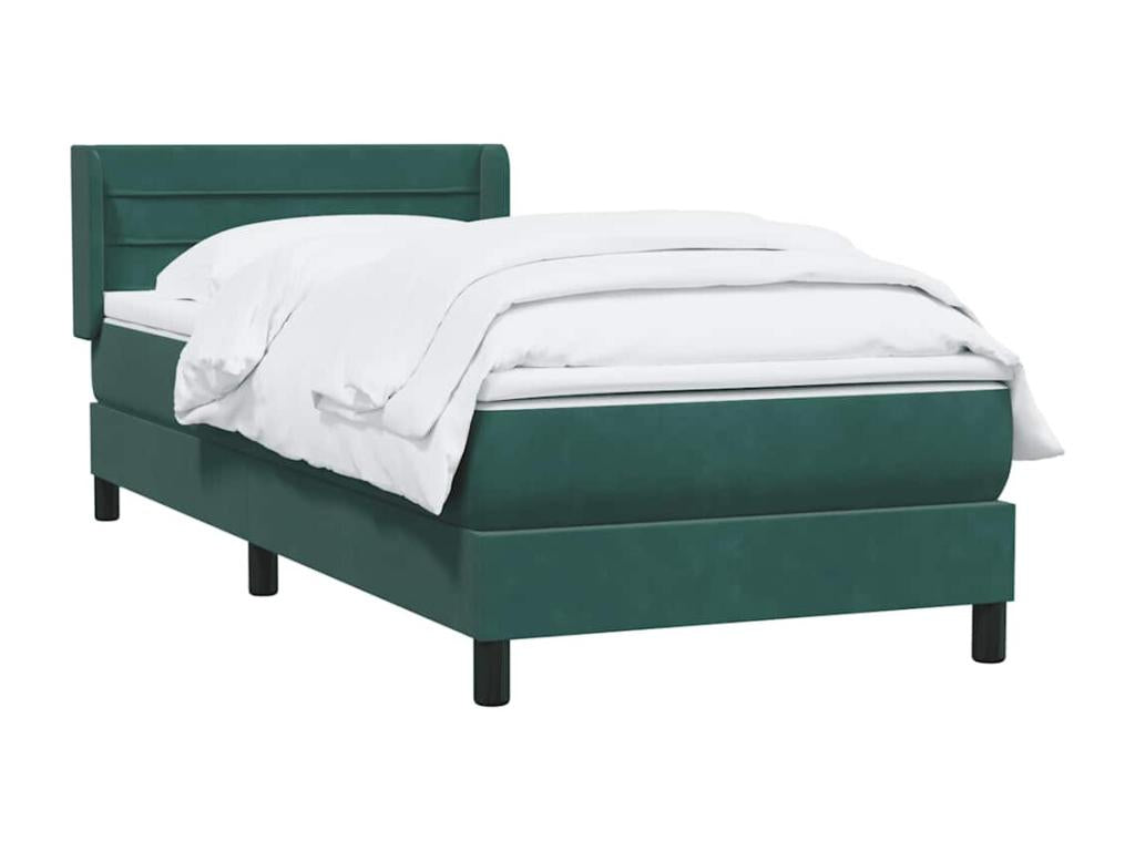 Homelumiere bed base and dark green 100x220cm velvet mattress