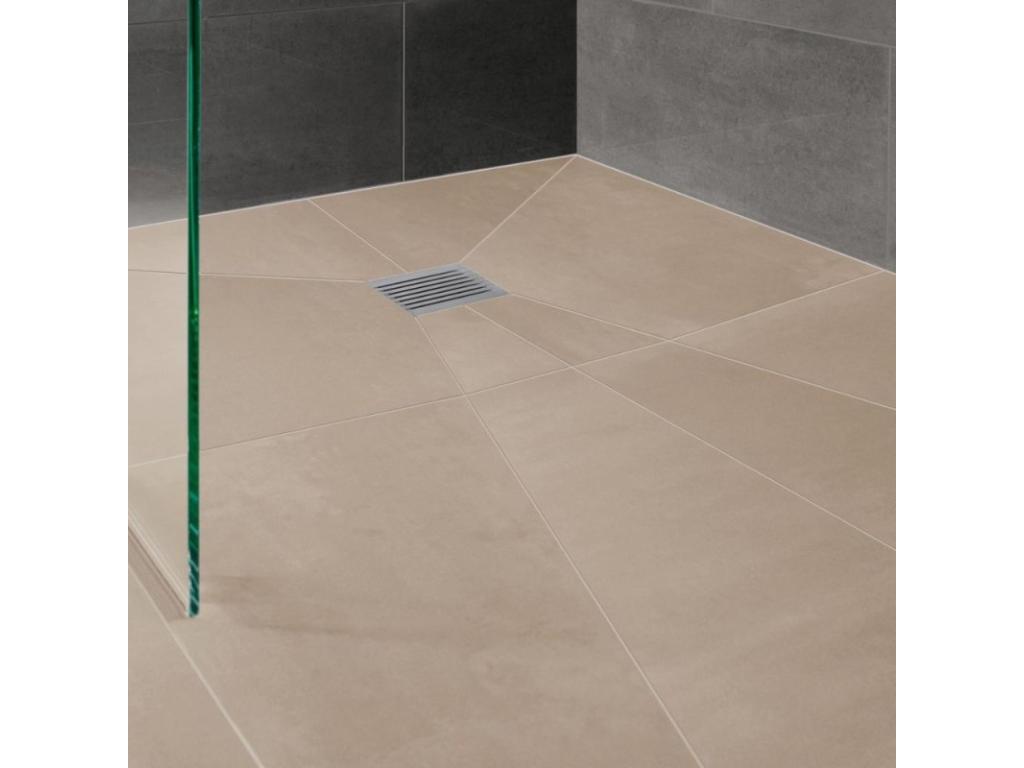 Bohometop rectangular shower tray for tiling, 200x100 cm, with offset drain and adhesive, 320 mm, 59402YITY