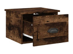 Smoked oak wall-mounted bedside table 41.5x36x28 43519PMST