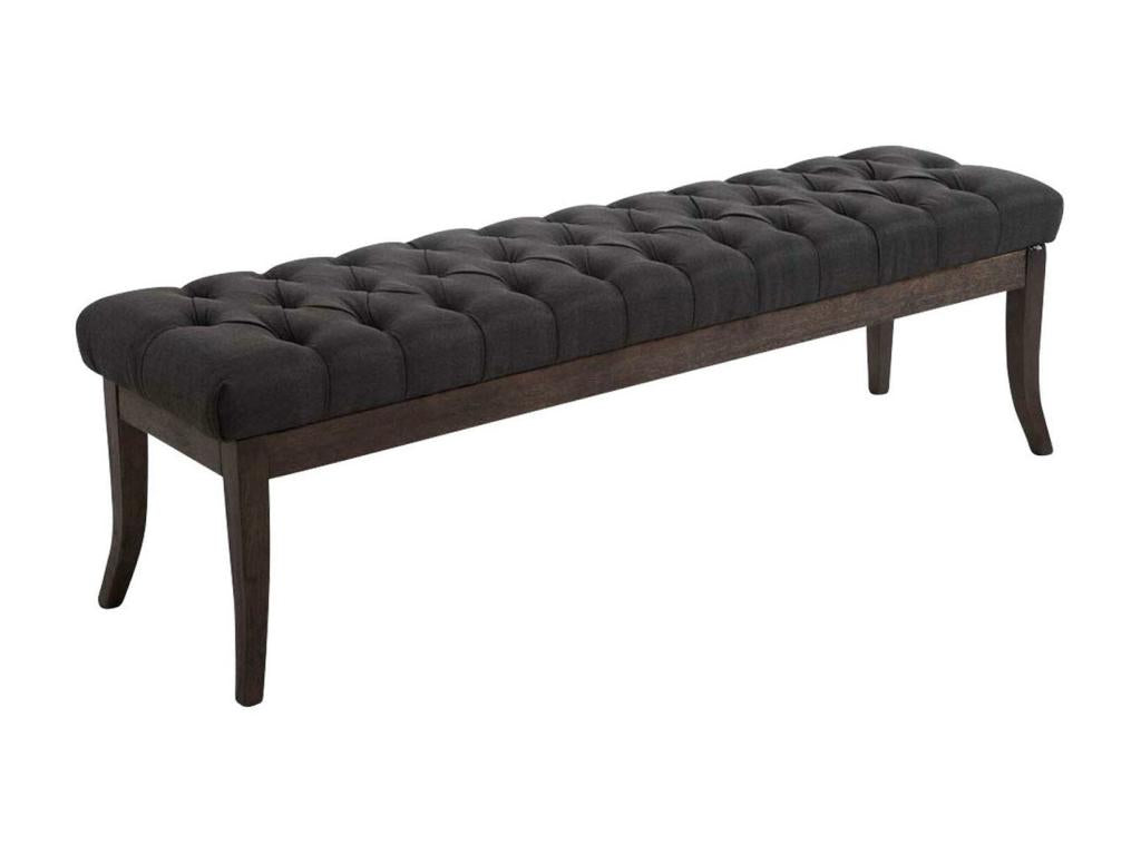 Bench - Fabric/Wood - Dark Grey - Bohometop 41218YFNJ