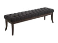 Bench - Fabric/Wood - Dark Grey - Bohometop 41218YFNJ
