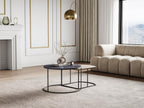 Nesting coffee tables in metal - Black and Gold - Bohometop 17845PTAL