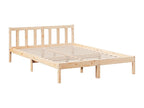 Extra long bed frame without mattress 160x220 cm solid pine wood 70224HCES