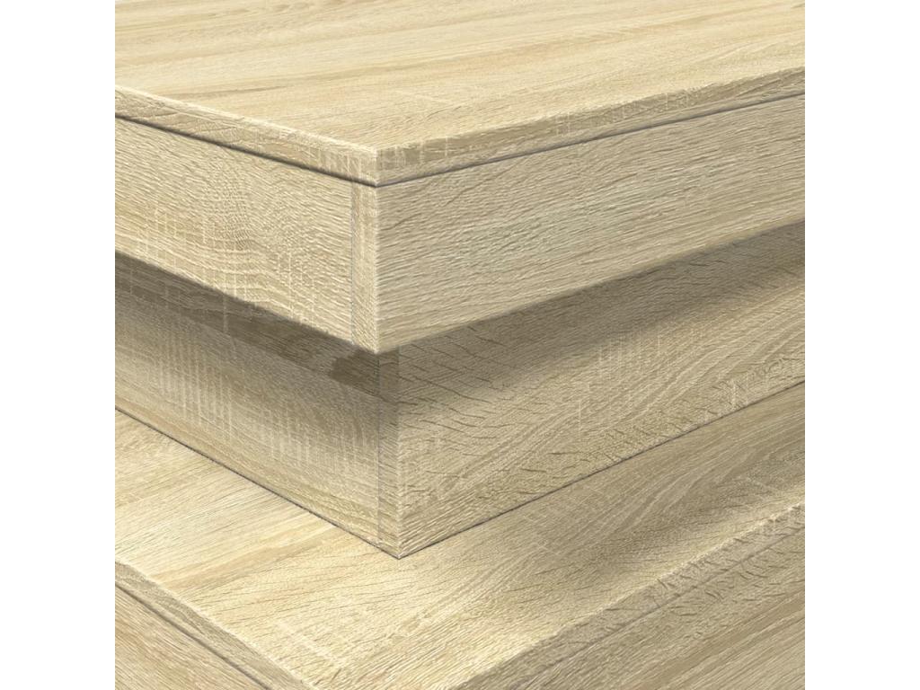 Coffee table with Bohometop LED lighting, oak finish, 90x50x40 cm, 75745UDZF