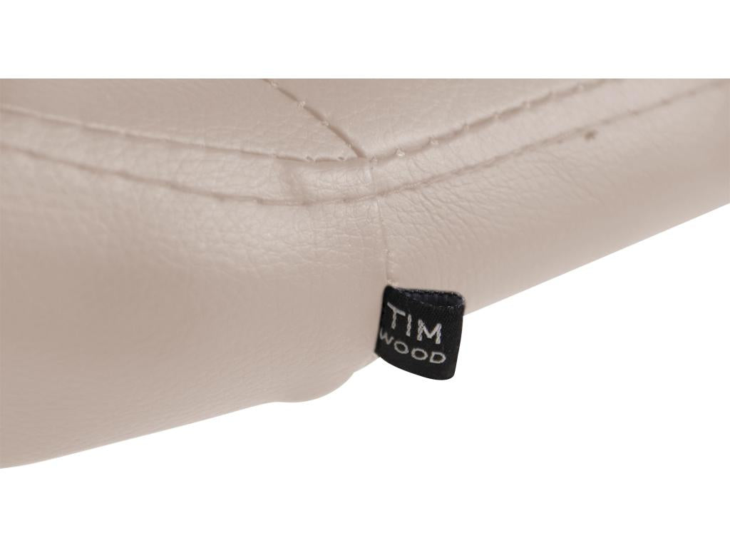 Gondola chair - Faux leather / Matte black metal - Cream - Bohometop 40968OYAC