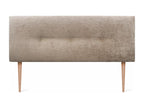 Bohometop Natural Wool Headboard with Buttons 145x105cm with Bed Legs 140/135 - Light Brown 52518HOOL