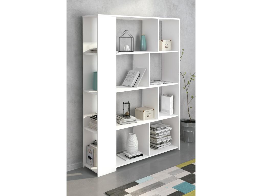 White shelf - Length 129 x Depth 28 x Height 176 cm 50385ATUX