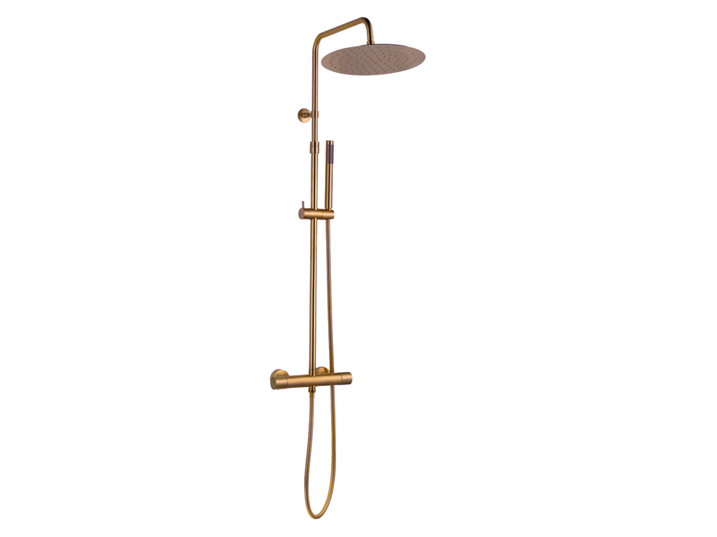Bohometop II brushed copper thermostatic shower column - Bohometop 20672HUDB
