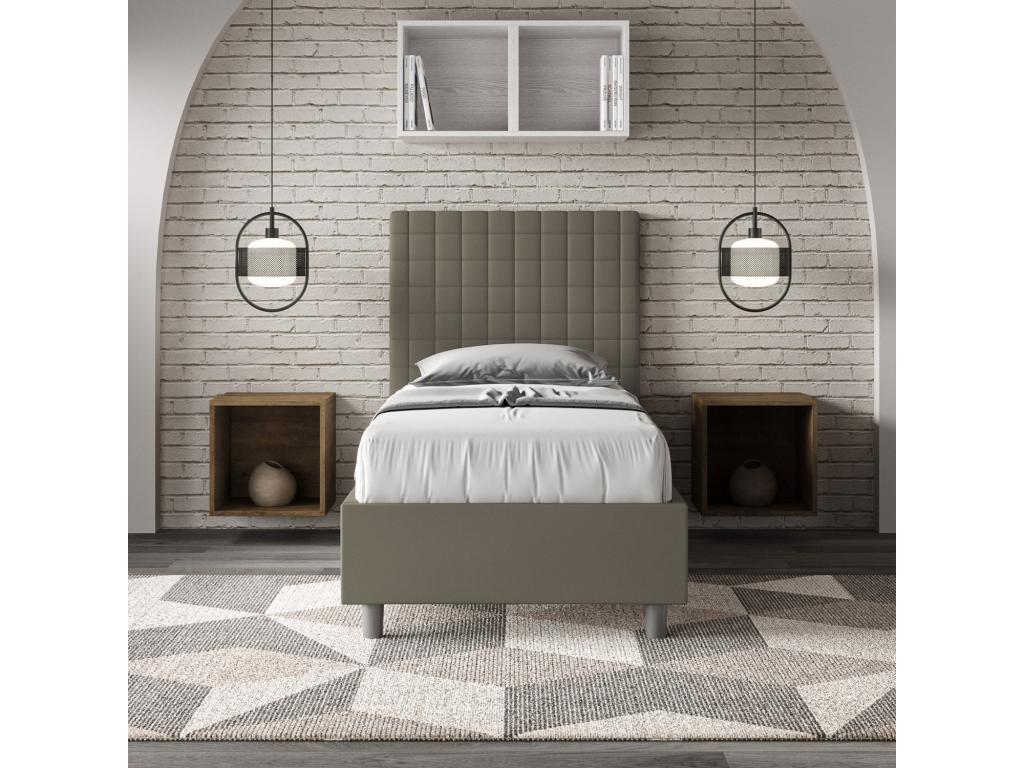 Bohometop 80x200 Upholstered Storage Bed in Cappuccino Faux Leather 34548NQBA