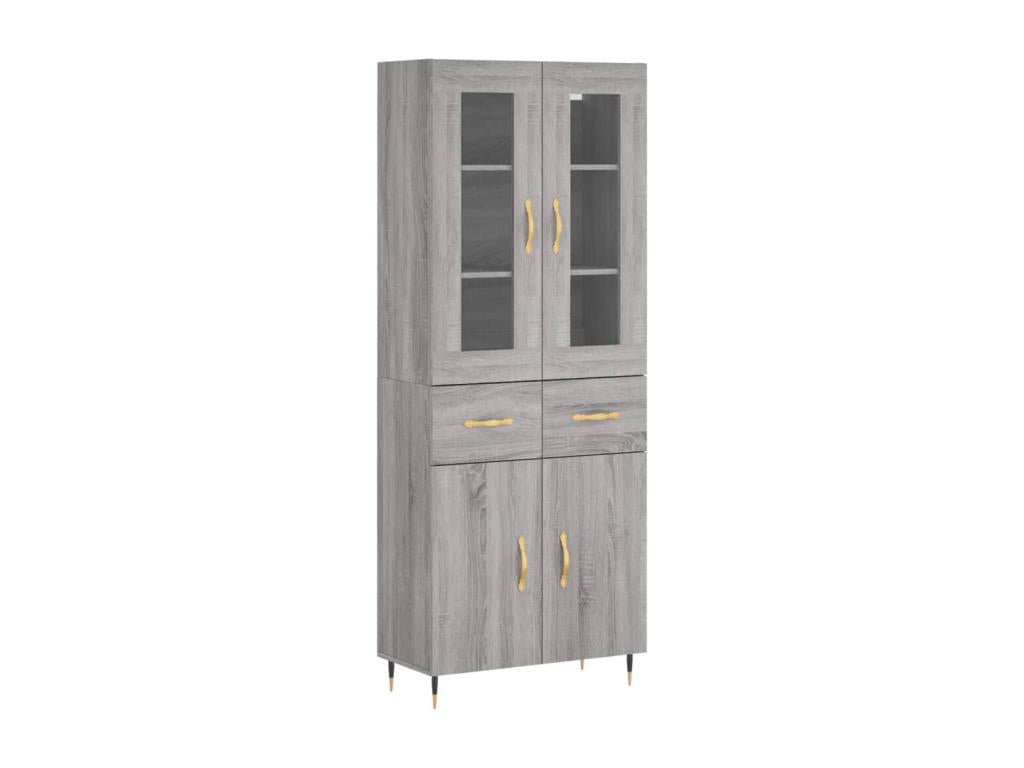 Bohometop tall sideboard, grey, 69.5x34x180 cm, engineered wood, 30427MERN