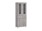 Bohometop tall sideboard, grey, 69.5x34x180 cm, engineered wood, 30427MERN