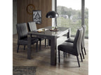 Bohometop - Extendable Dining Table, Carbon Grey Lacquered Finish 61412VCFP