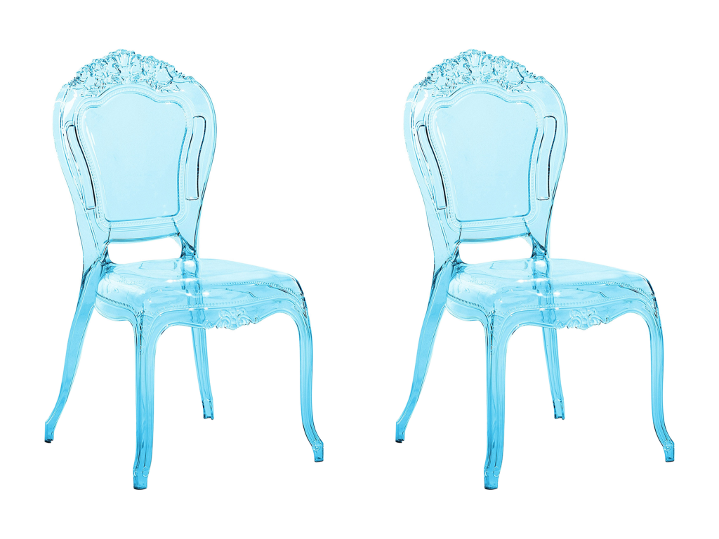 Set of 2 Bohometop dining chairs, light blue, 75106TSVG