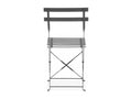 Set of 2 grey steel folding chairs 11407OCQY