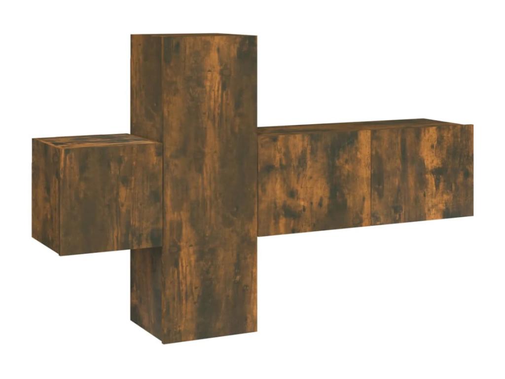 3-Piece TV Stand Set, Smoked Oak Engineered Wood 51651LPIM