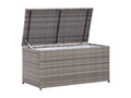 Wicker resin garden storage box 100x50x50 cm grey