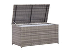 Wicker resin garden storage box 100x50x50 cm grey