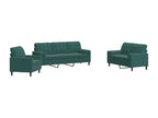 3-piece sofa set with velvet cushions and bolsters 57817VFJW