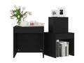 Nesting tables, 3 pieces, Black Chipboard 55960GDXX