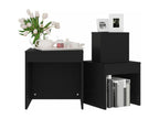 Nesting tables, 3 pieces, Black Chipboard 55960GDXX