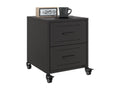 2-piece black bedside tables, 36x39x43.5 cm, steel, 72712APFD