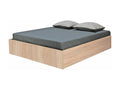 Bohometop 140x190 cm storage bed with slatted base / Whitewashed oak finish 81629RHZV
