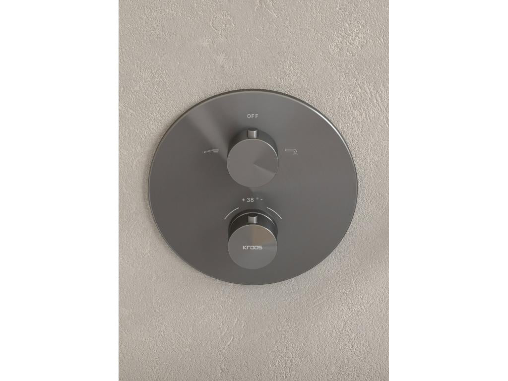 Bohometop 34830NBRW Gun Metal Concealed Thermostatic Bath Mixer