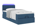 Homelumiere bed with blue mattress 90x200 cm fabric