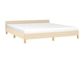 Cream bed frame without mattress, 160x200 cm, fabric, 83966OJQU