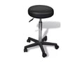 Bohometop 45509OYQN Black Faux Leather Round Office Stool