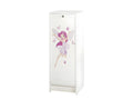 White tambour door filing cabinet with 5 compartments and lock, 37.8x103.8x38.4 cm - Fairy color 217 95499XBJT