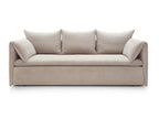 Homelumiere 3-seater convertible sofa in beige corduroy