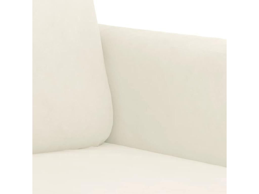 2-piece cream velvet sofa set