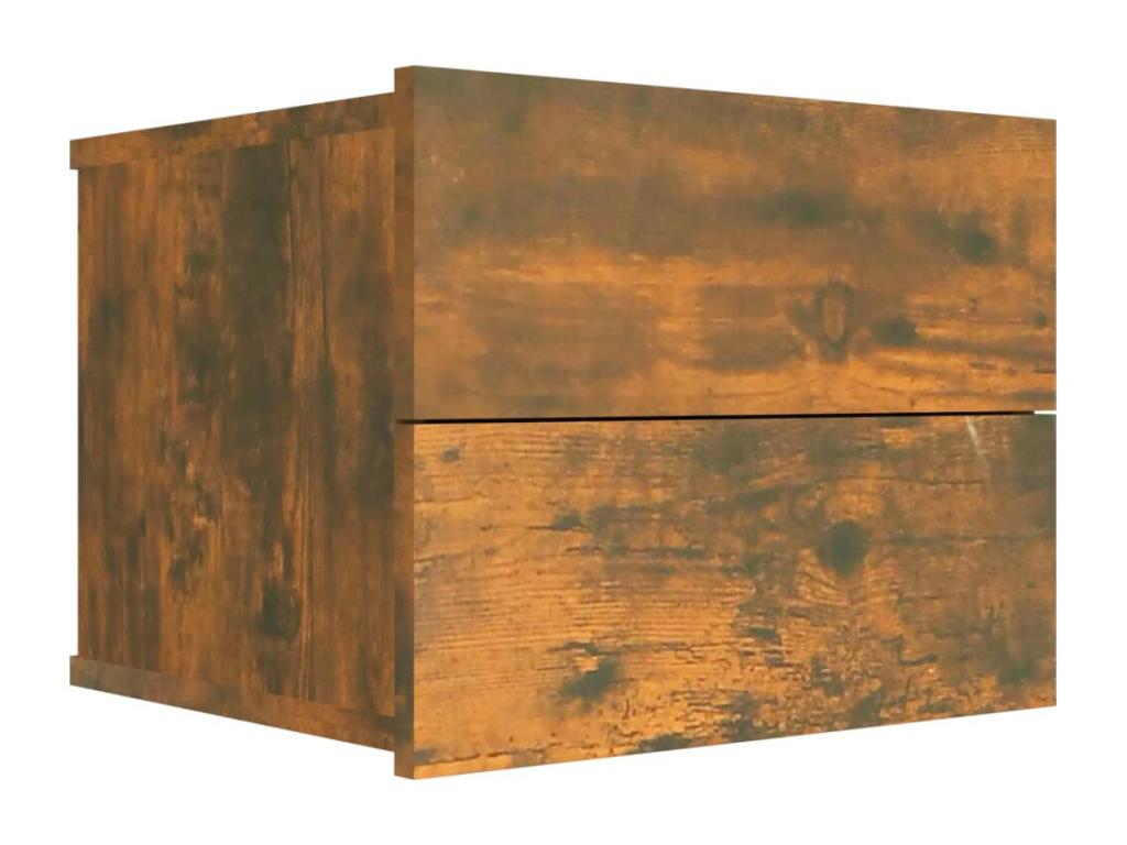 2-piece bedside tables, smoked oak, 40x30x30 cm, engineered wood