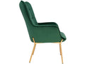 Bohometop - Upholstered green velvet accent chair 18786VVYA