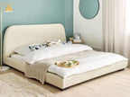 Bed with slatted base, Bohometop fabric, 180x200 cm, Cream, 73646TKSQ