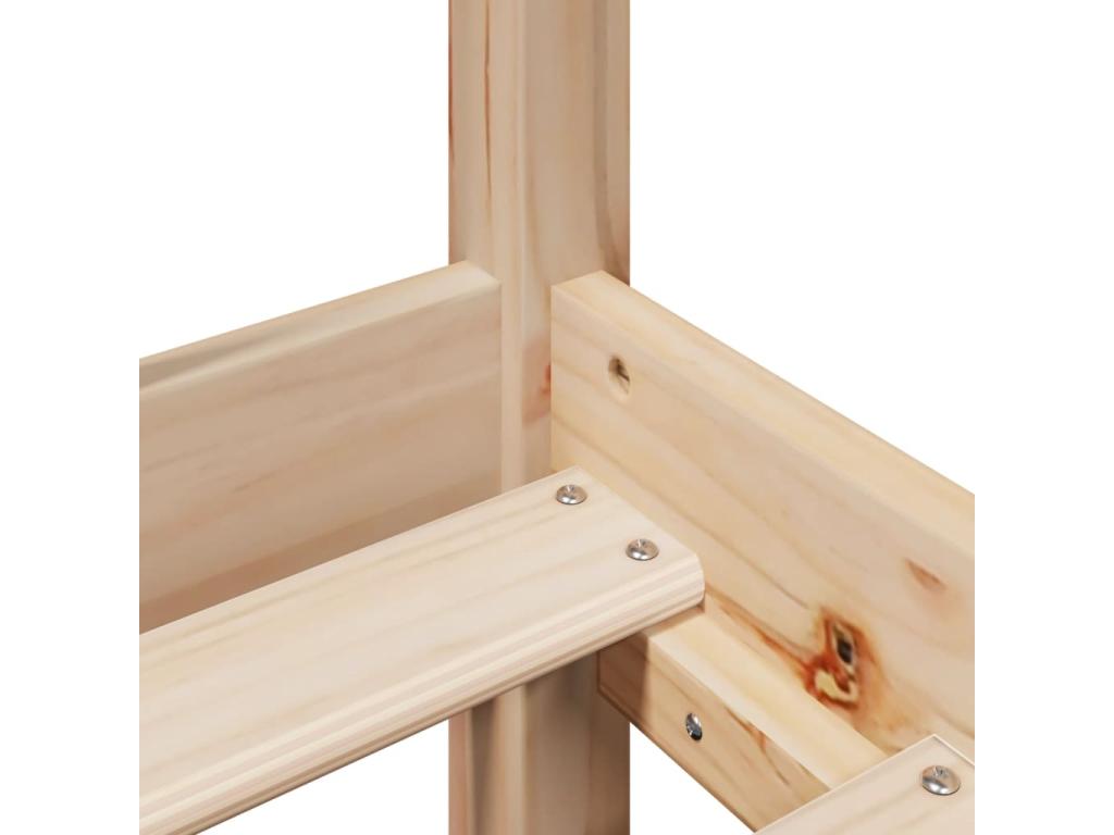 Bed frame without mattress 120x190 cm solid pine wood 17823HPGZ