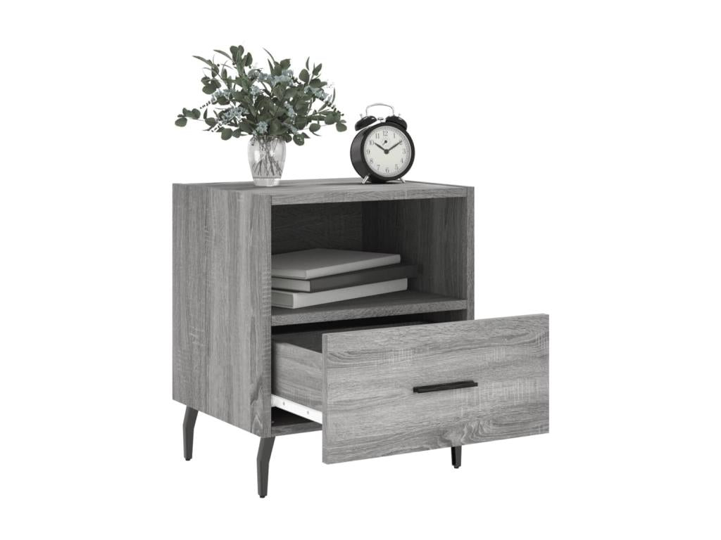 Bohometop 2-piece bedside tables, grey, 40x35x47.5 cm, 09902OKCP