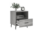 Bohometop 2-piece bedside tables, grey, 40x35x47.5 cm, 09902OKCP