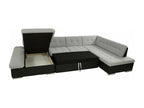 Bohometop 150 Yellow Corner Sofa with Sleeping Function and Bedding Box, 345x205x76cm, 30242LIEJ