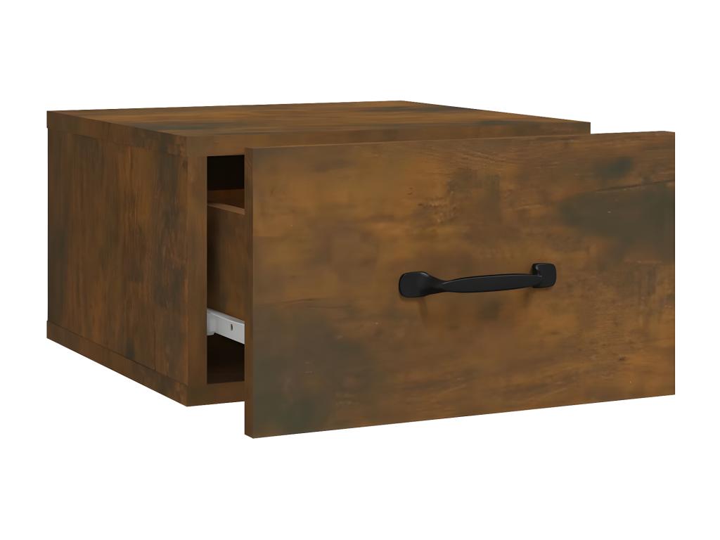 Wall-mounted bedside tables, 2 pcs, Smoked Oak, 35x35x20 cm, 25633FGNF