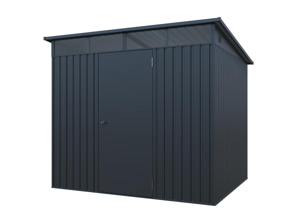 Metal garden shed in anthracite grey galvanized steel, 4.6 m² - Bohometop 76878UUND