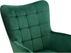 Bohometop - Upholstered green velvet accent chair 18786VVYA
