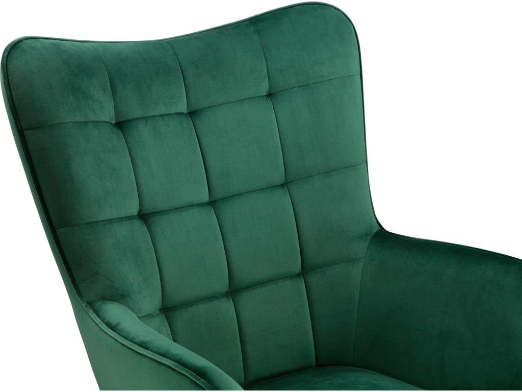 Bohometop - Upholstered green velvet accent chair 18786VVYA