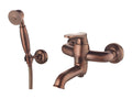 Bohometop bath mixer tap with shower set, antique copper color, 15649ZGHA