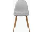 Bohometop - Set of 4 dining chairs in grey velvet with oak legs 05011BUVE